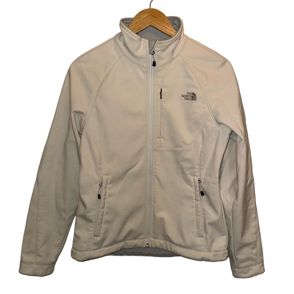 The North Face Soft Shell White Jacket Women’s Size Medium - Picture 1 of 13